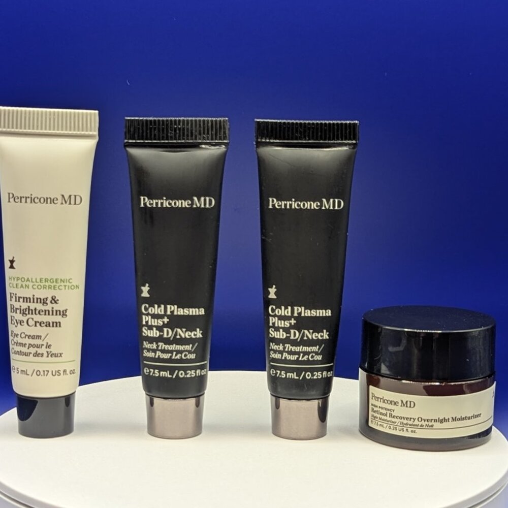 New Perricone MD Mini Neck Treatment x2 +Retinol Night Cream + Firming Eye Cream